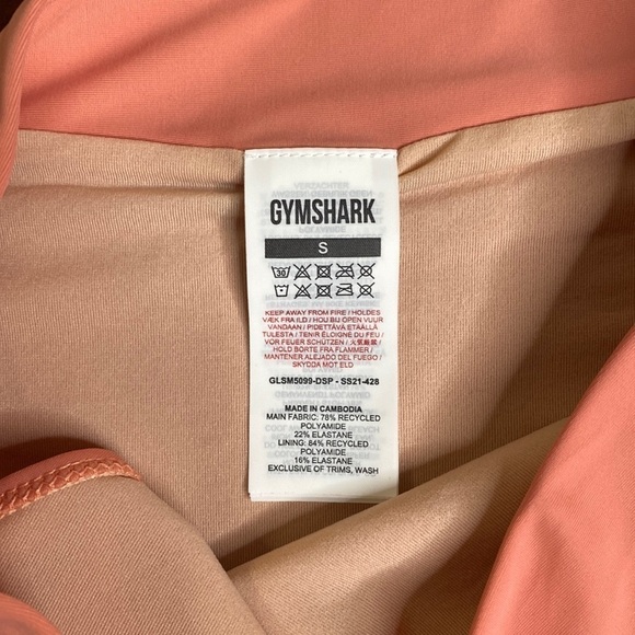 Gymshark Peach / Coral High Waist Bikini Bottom Swimwear Small - Picture 4 of 5